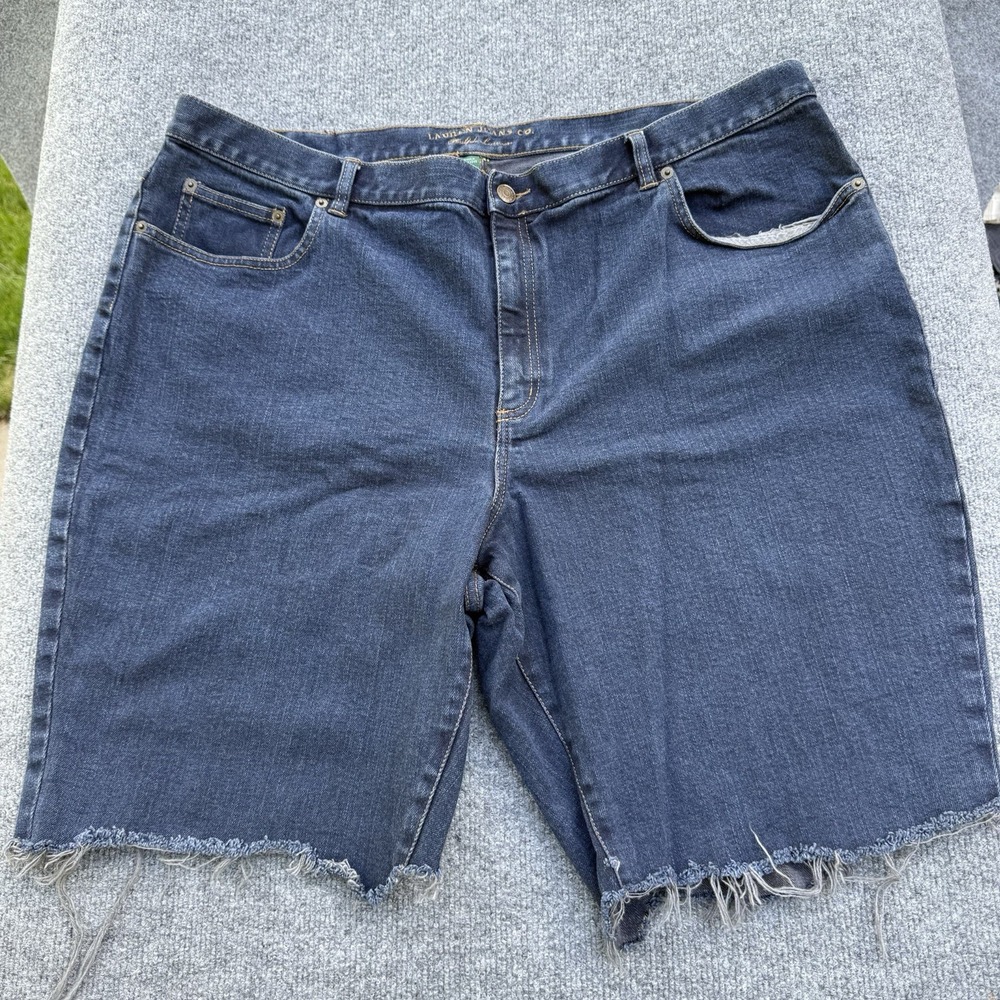 Ralph Lauren Denim Shorts Size 26 ‎ Plus Size  Lauren Jeans Co Cutoff  42" Waist
